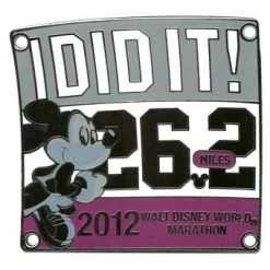 Disney 2012 Marathon Pin - Marathon - I Did It!