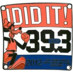 Disney 2012 Marathon Pin - Race And A Half Challenge - I Did It!