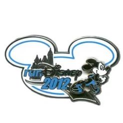 Disney Marathon Pin - Run Disney 2012 Logo - Mickey Mouse