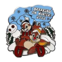 Disney First Day Of Winter Pin - 2012 BRRRRING On Winter Chip 'n Dale