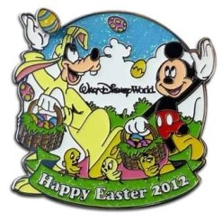 Disney Easter Pin - 2012 Mickey Mouse And Goofy