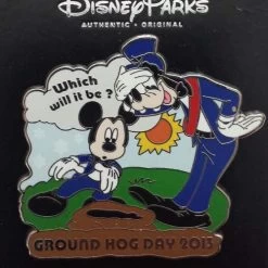 Disney Groundhog Day Pin - 2013 - Mickey And Goofy