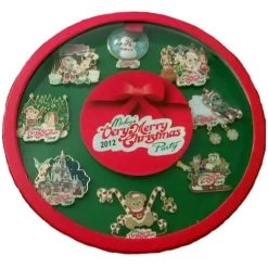 Disney Very Merry Christmas Party Pin Set - 2012 Boxed Set - 8 Pins