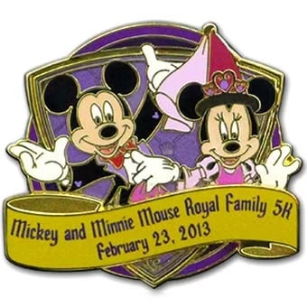 Disney Marathon Pin - 2013 Disney's Princess Royal Family 5K