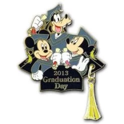 Disney Graduation Day Pin - 2013 Mickey, Minnie, Goofy