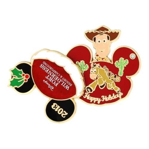 Disney Resort Holidays Pin - 2013 Fort Wilderness Resort Woody
