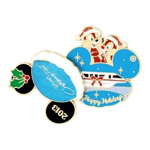 Disney Resort Holidays Pin - 2013 Contemporary Resort Chip & Dale