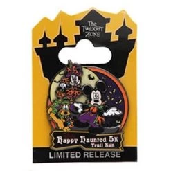 Disney Marathon Pin - 2013 Happy Haunted 5K Trail Run Mickey Minnie