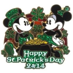 Disney St. Patrick's Day Pin - 2014 - Mickey And Minnie