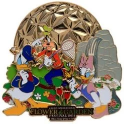 Disney Flower & Garden Festival Pin - 2014 Donald Goofy Daisy Jumbo