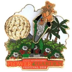 Disney Flower & Garden Festival Pin - 2014 Passholder Simba Topiary