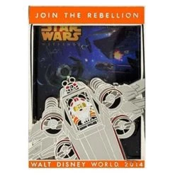 Disney Star Wars Weekends Pin - 2014 Logo Skywalker Mickey R2-MK