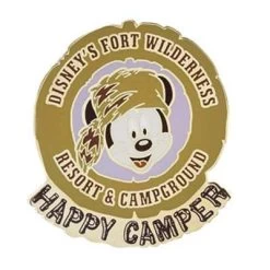 Disney Resort Pin - Fort Wilderness - Happy Camper Mickey Mouse