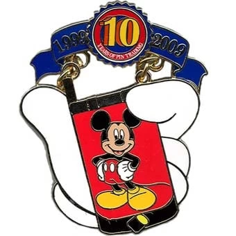 Disney Pin Trading 10th Anniversary Pin - Tribute - Cell Phone Mickey