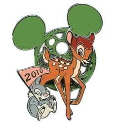 Disney Mickey Mouse Icon W / Character Pin - Bambi And Thumper