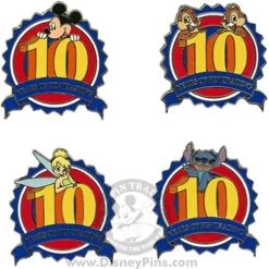 Disney Booster Pin Collection - 10th Anniversary - Mickey & Friends