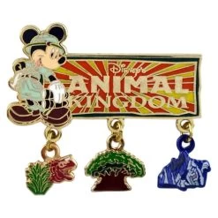 Disney Mickey Pin - Animal Kingdom Logo - Dangle Icons