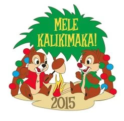 Disney Mele Kalikimaka Pin - 2015 Mele Kalikimaka Chip N Dale