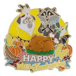Disney Happy Thanksgiving Pin - 2015 Percy And Meeko