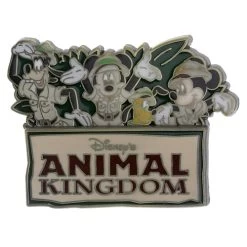 Disney Mickey Pin - Animal Kingdom Logo - Mickey And Friends