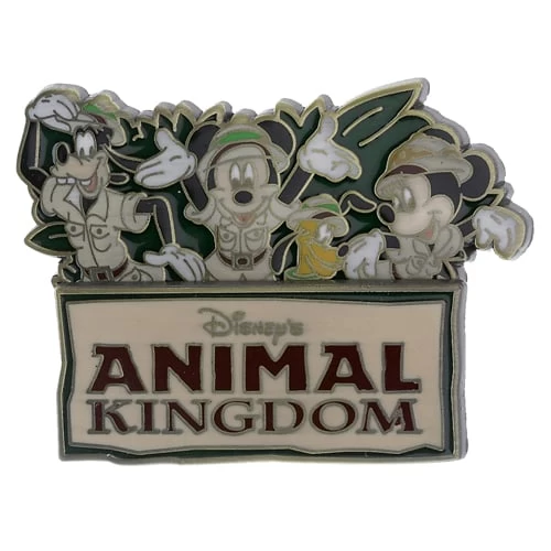 Disney Mickey Pin - Animal Kingdom Logo - Mickey And Friends