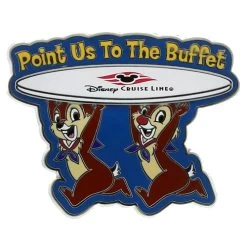 Disney Cruise Line Pin - Chip And Dale - Point Us To The Buffet