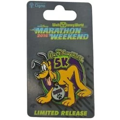 Disney Marathon Pin - WDW Pluto 5K Logo - 2016