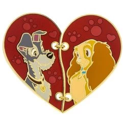 Disney Couples Pin - Heart Shaped Lady And The Tramp