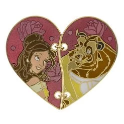 Disney Couples Pin - Heart Shaped Belle And Beast