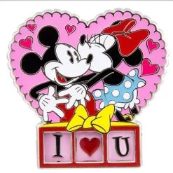 Disney Mickey And Minnie Pin - I Love U Love Me