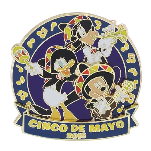 Disney Cinco De Mayo Pin - 2016 Mickey Donald And Goofy