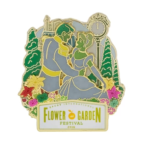 Disney Flower & Garden Festival Pin - 2016 Cinderella & Prince Topiary