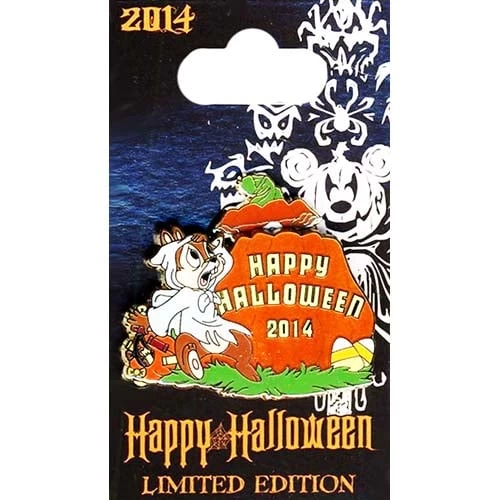 Disney Pin - Happy Halloween 2014 - Chip And Dale