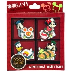Disney Food & Wine Festival Box Pin Set - Mickey And Pals 2016