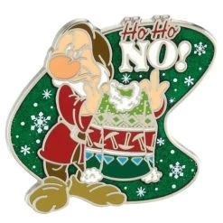 Disney Christmas Holiday Pin - Grumpy Dwarf - Ho Ho No!