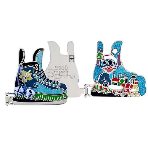 Disney Season's Greetings Pin - 2016 Skates Stitch