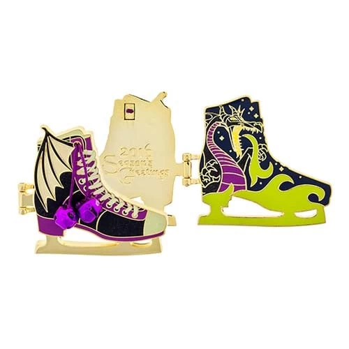 Disney Season's Greetings Pin - 2016 Skates Maleficent