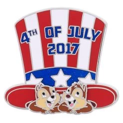 Disney Independence Day Pin - 2017 Chip And Dale - Fourth Of July