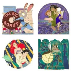 Disney 4 Pin Set - Love Is An Adventure - Love Is Strength