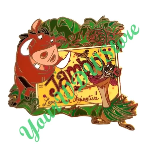Disney Love Is An Adventure Pin - Welcome Pin - Timone And Pumbaa