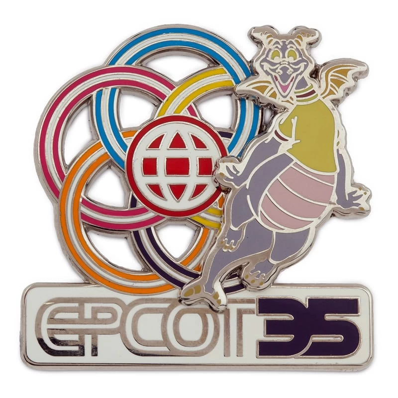 Disney Epcot 35th Anniversary Pin - Figment Retro Logo - Image 2