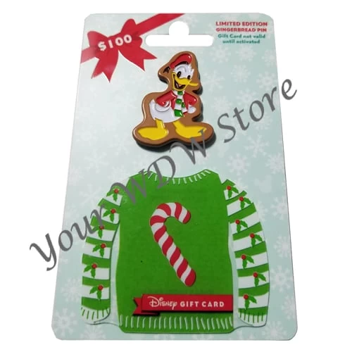 Disney Gift Card And Pin Combo - 2017 Holiday Series - Donald Duck