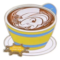 Disney Latte With Character Pin - #02 Jiminy Cricket