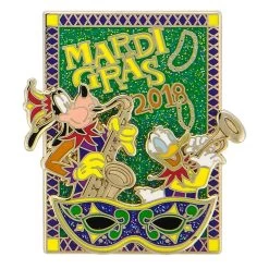Disney Mardi Gras Pin - 2018 Goofy And Donald Duck