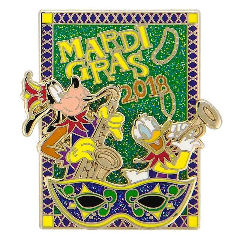 Disney Mardi Gras Pin - 2018 Goofy And Donald Duck