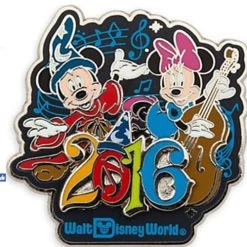 Disney Annual Pin - 2016 Sorcerer Mickey And Minnie Musical
