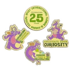 Disney 4 Pin Set - 2018 Epcot Flower And Garden Festival - Figment