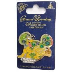 Disney Shanghai Pin - Grand Opening Pluto On Icon Background