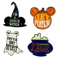 Disney Halloween Pin Set - Mickey 4 Pin Set -"I'M A GOOD WITCH" & More