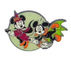 Disney Halloween Pin - Mickey & Minnie Riding A Broom Pin